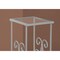 Monarch Specialties Accent Table - 30"H / Silver Metal With Tempered Glass I 3158 - alternate 6
